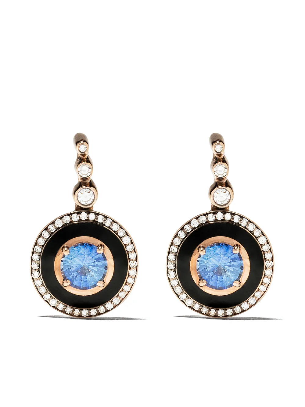 

Золотые серьги Mina с бриллиантами и сапфирами Selim Mouzannar, розовый