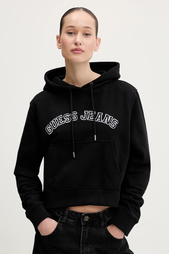 

Хлопковая толстовка Guess Jeans, черный