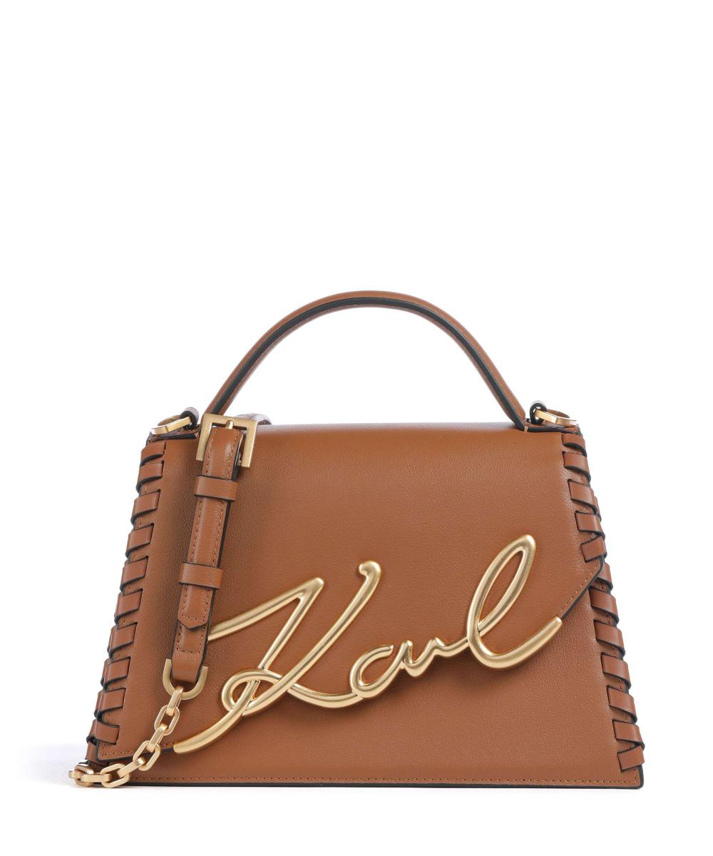 

Сумка K/Signature 2.0 из зернистой коровьей кожи Karl Lagerfeld, коричневый