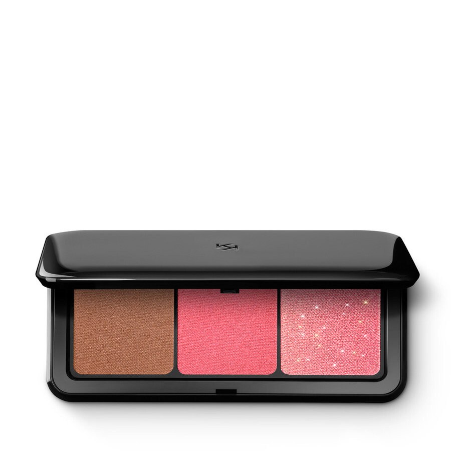 

Палитра для лица Multi Finish Trio Blush & Bronzer Palette с 1 бронзатором и 2 румянами с матовым и металлическим финишем 03 Pink 7g Kiko Milano