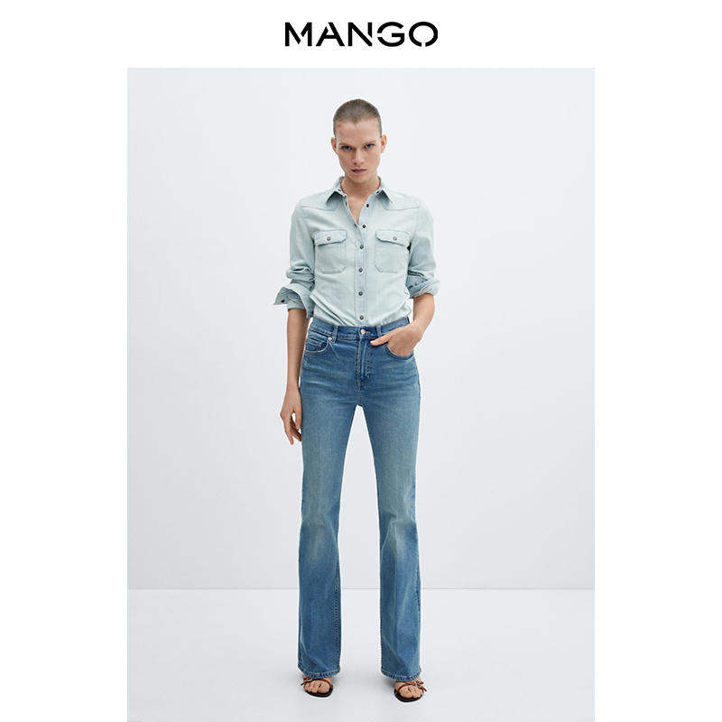 

Женские джинсы Mango в американском стиле, синий