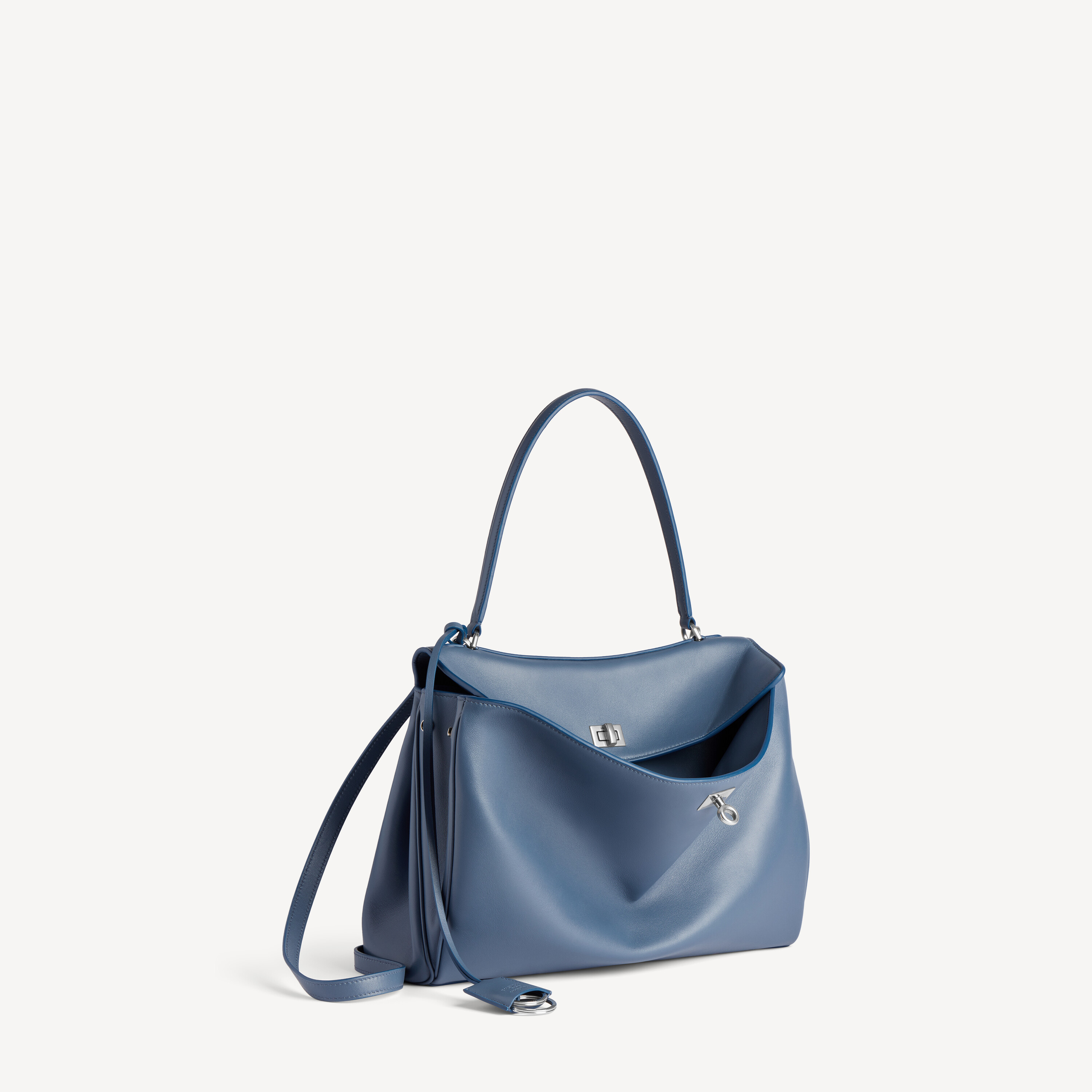 Женская сумка rodeo среднего размера в выцветшем темно-синем цвете BALENCIAGA, выцветший темно-синий — фото 2