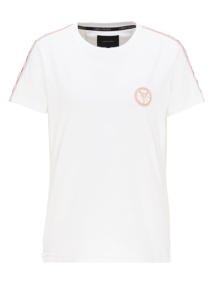 

Футболка Castadelli белого цвета Carlo Colucci, Белый, Футболка Castadelli белого цвета Carlo Colucci