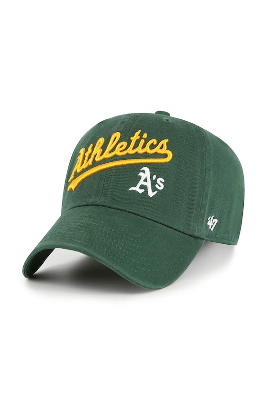 

Бейсболка с козырьком хлопковая MLB Athletics 47 Brand, зеленый