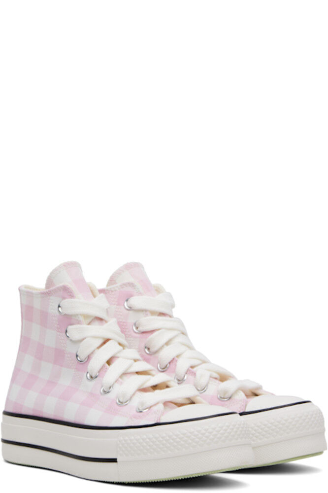 Кроссовки Chuck Taylor All Star Gingham розового и белого цвета Converse — фото 4