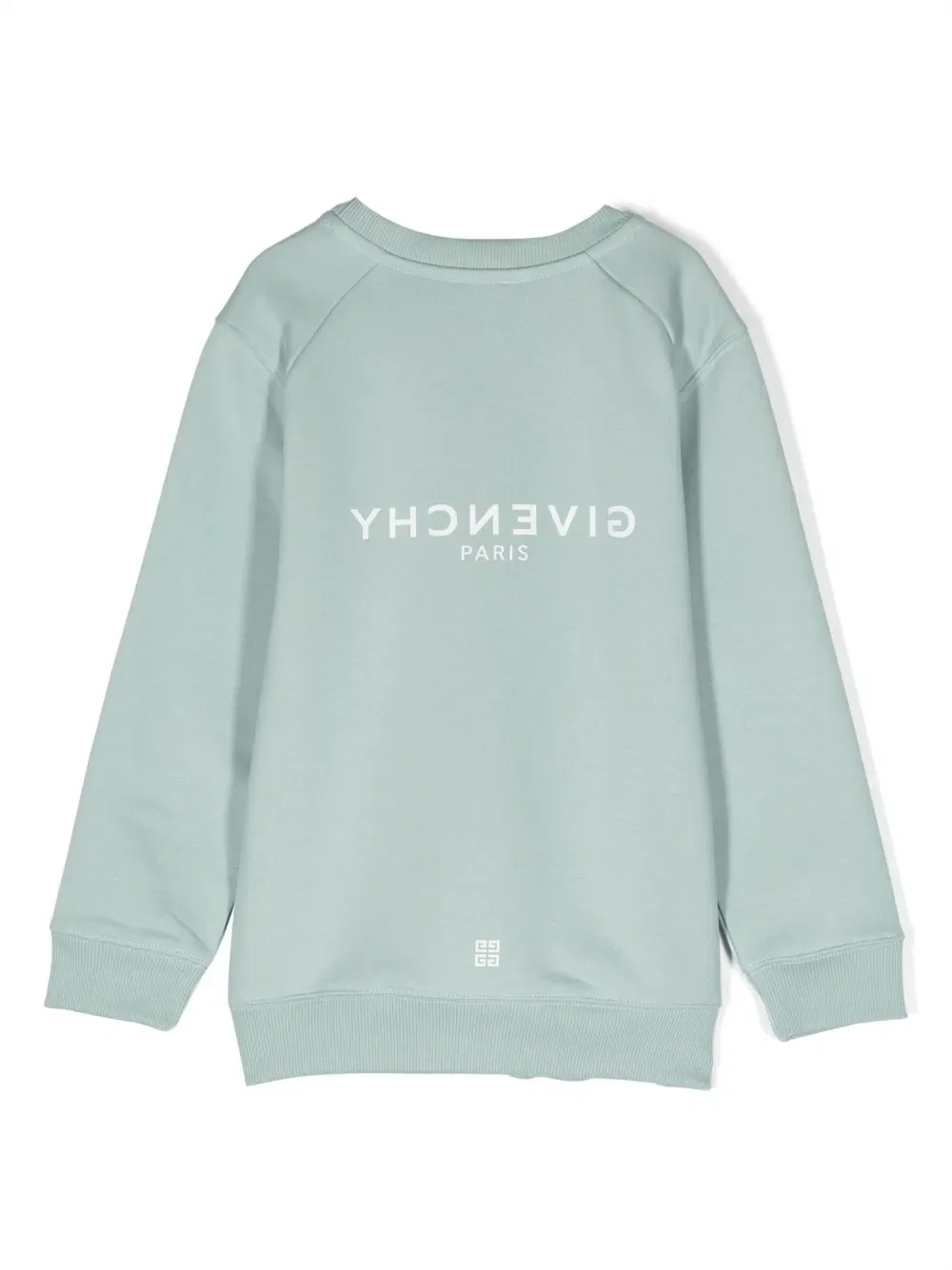 Толстовка с длинными рукавами и логотипом Givenchy Kids, синий — фото 2