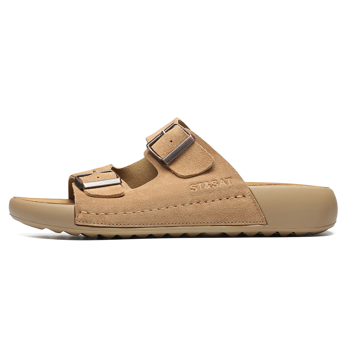 

Сандалии Birkenstock на платформе с нескользящей подошвой и износостойкими подошвами, повседневная верхняя одежда для мужчин ST&SAT, Yellow