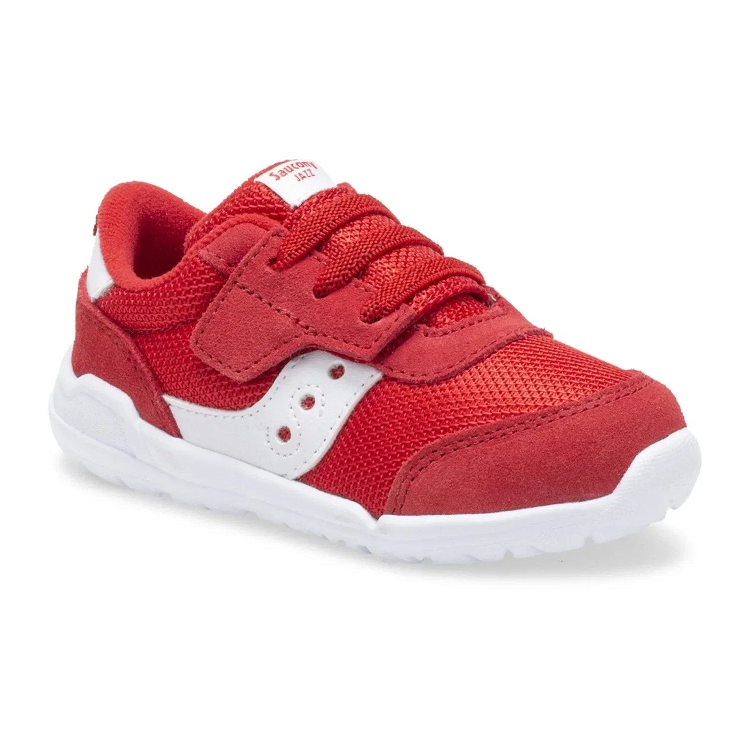 Детские кроссовки Saucony Jazz Riff SL262496, красно-белые, удобные, ZAP1338