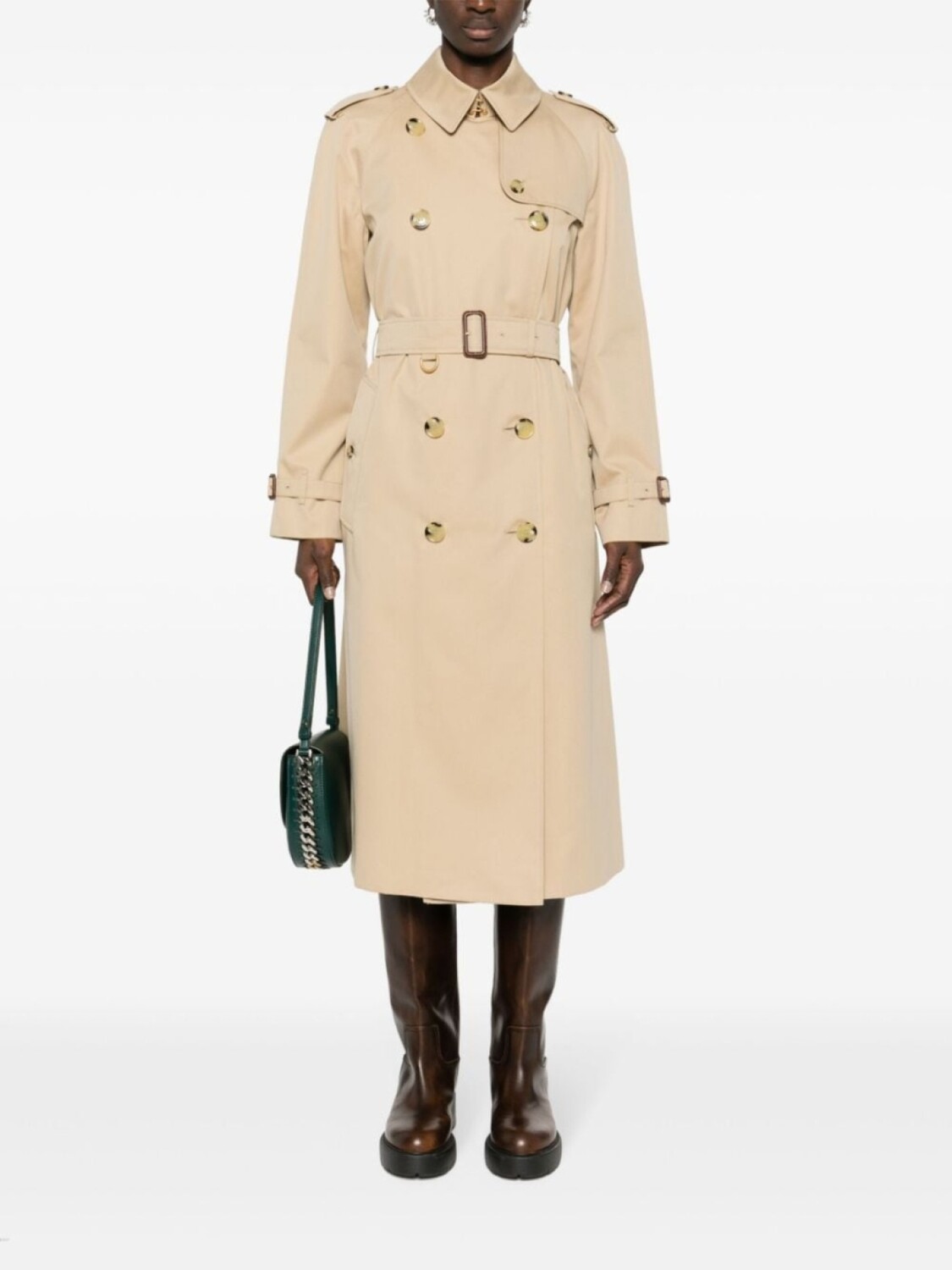 Тренч Burberry, женский, нейтральный, вискоза/хлопок — фото 2