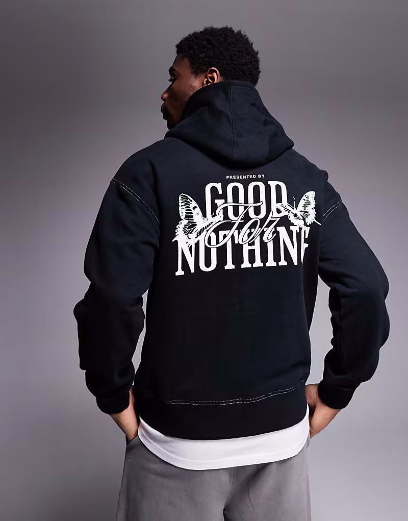 

Толстовка Good For Nothing с принтом на спине черного цвета