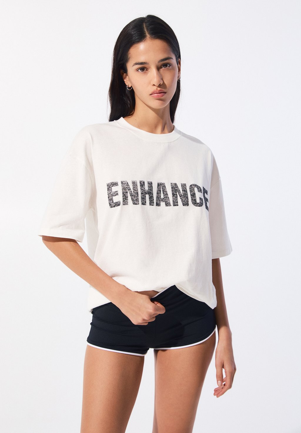 

Футболка с принтом ELEVATE PULL&BEAR, белый