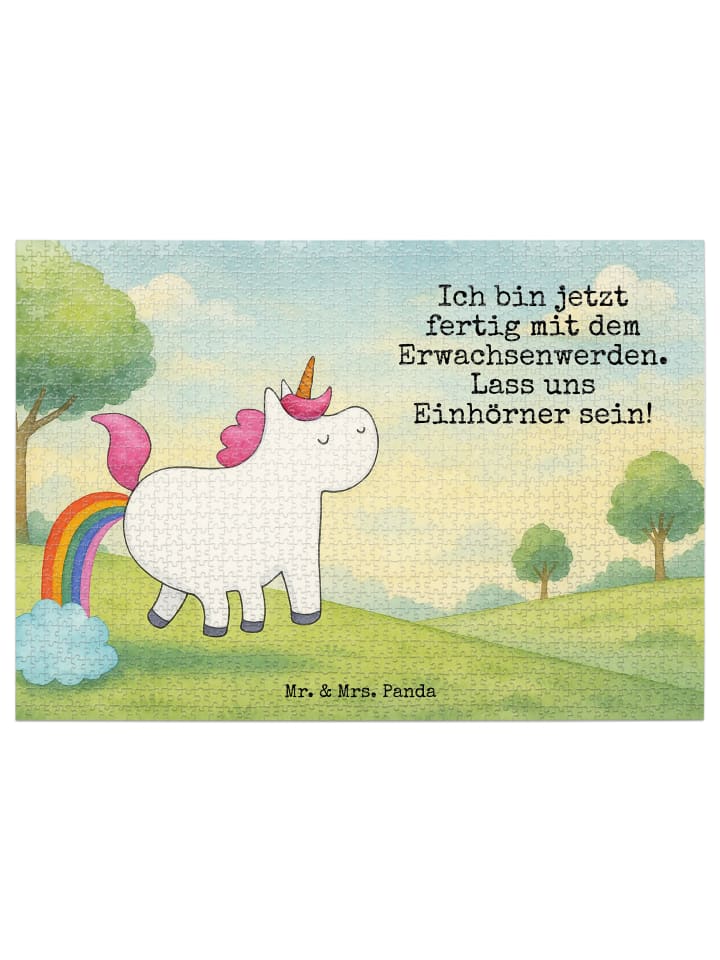 

Mr. & Mrs. Panda Головоломка «Единорог, пукающий» с надписью, выполненной белым цветом