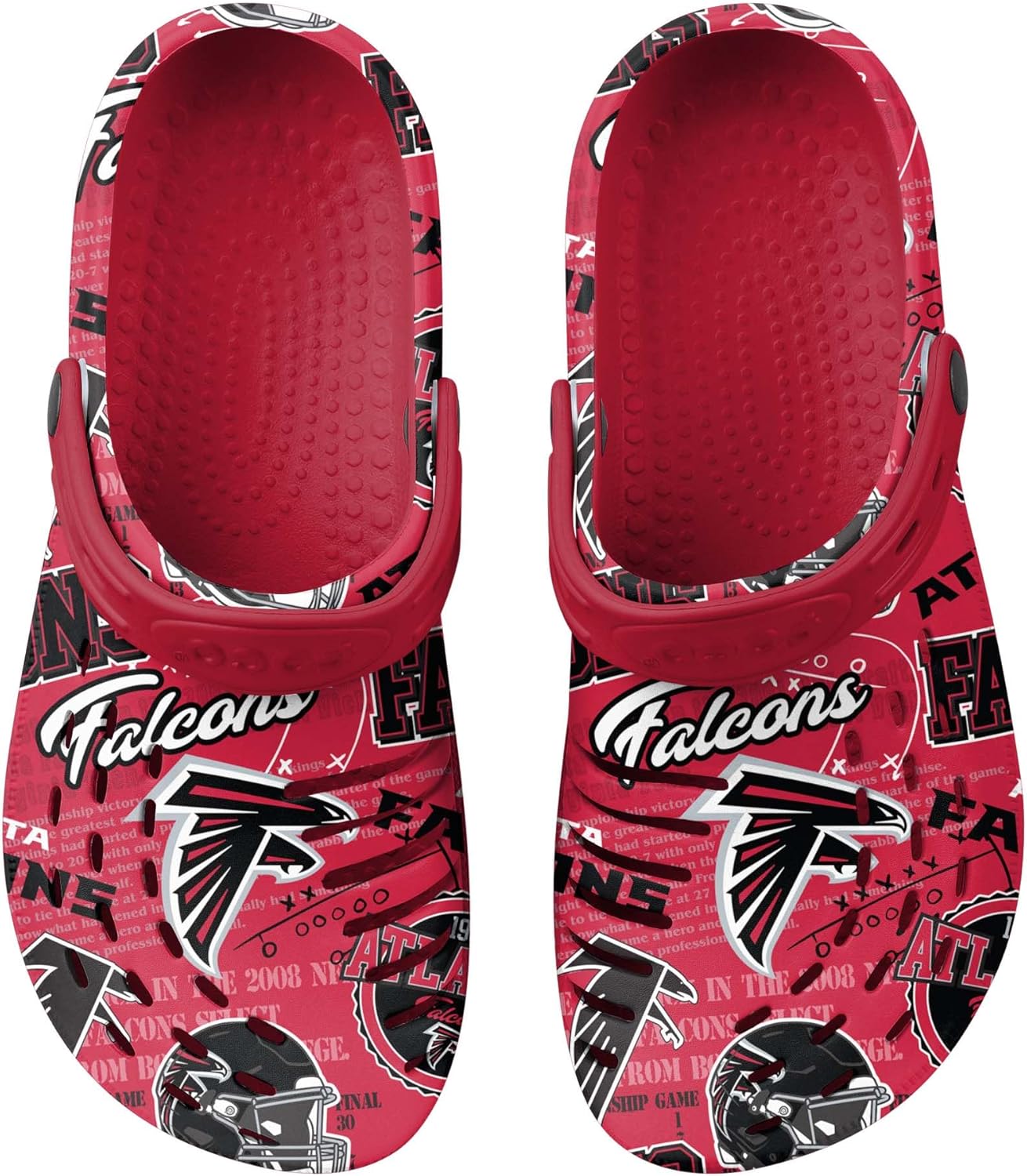 Сабо с ремешком FOCO Arizona Cardinals NFL для мужчин с историческим принтом, Atlanta Falcons Historic Print With Strap — фото 4