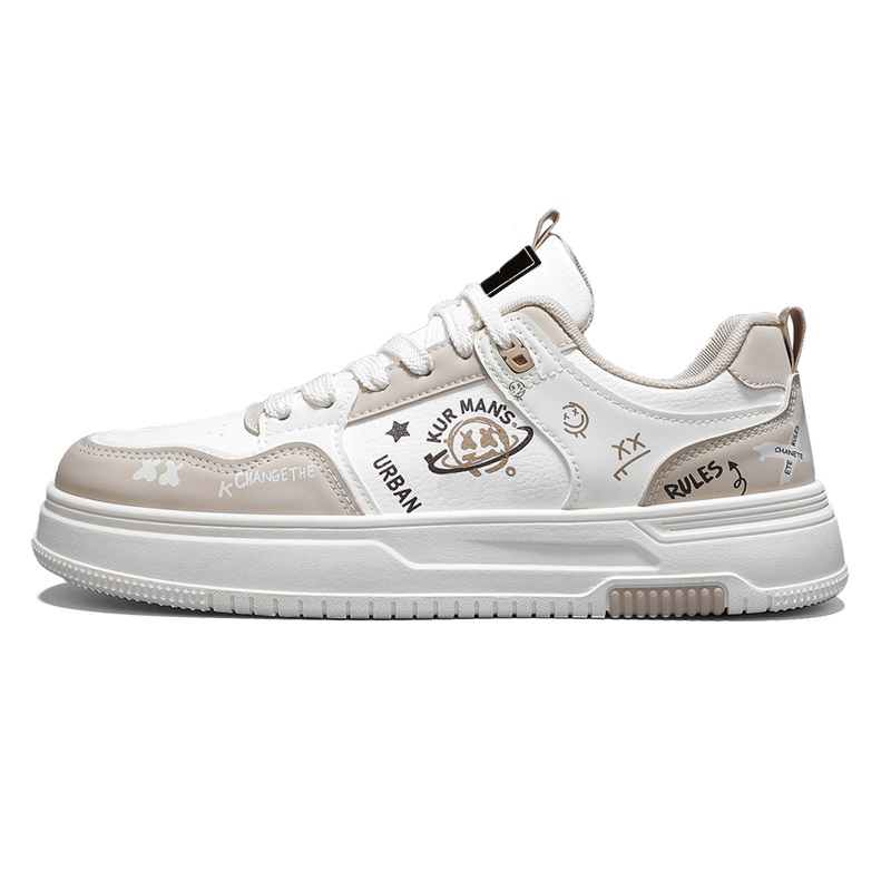 

NANJIREN Мужские лоу-топ скейтбордские кроссовки белый хаки, цвет White Khaki
