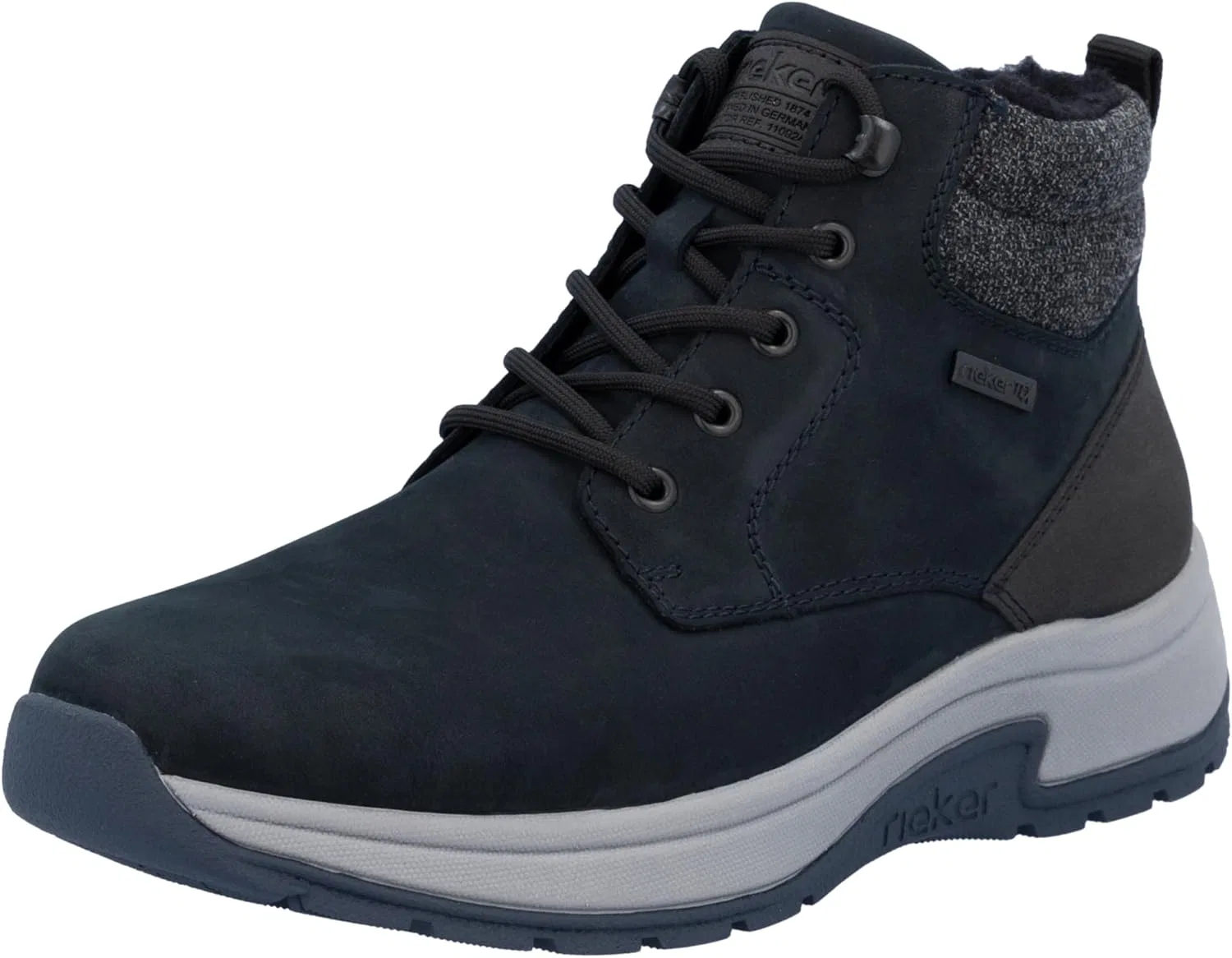 Мужские ботинки Rieker 11004 на шнуровке, Blue