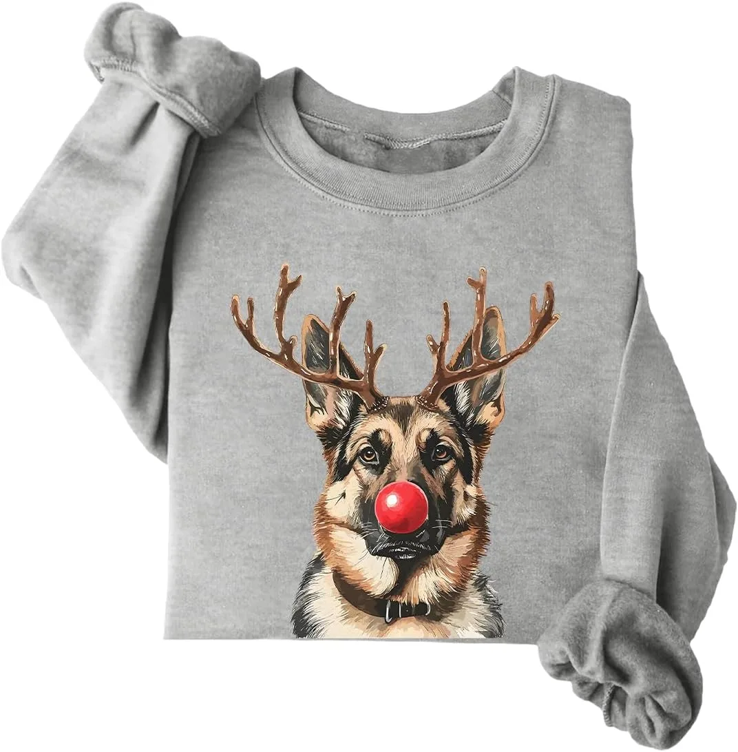 

Свитшот с немецкой овчаркой на рождественскую тематику JIONOCY