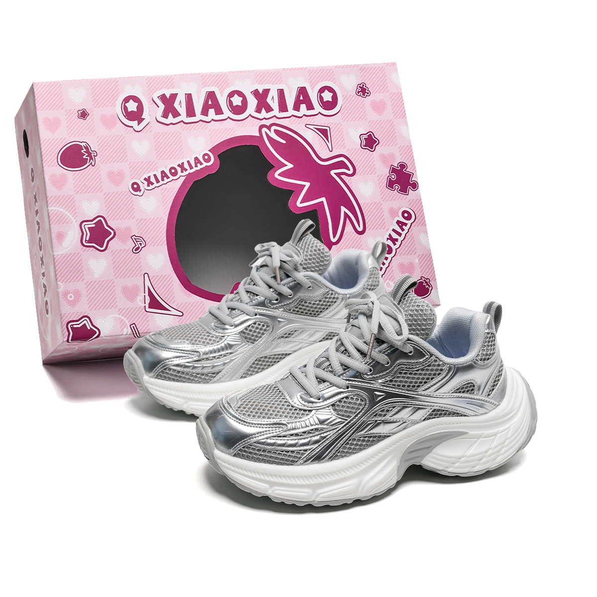 

Circle small Низкие массивные кроссовки унисекс серебристые, цвет Silver