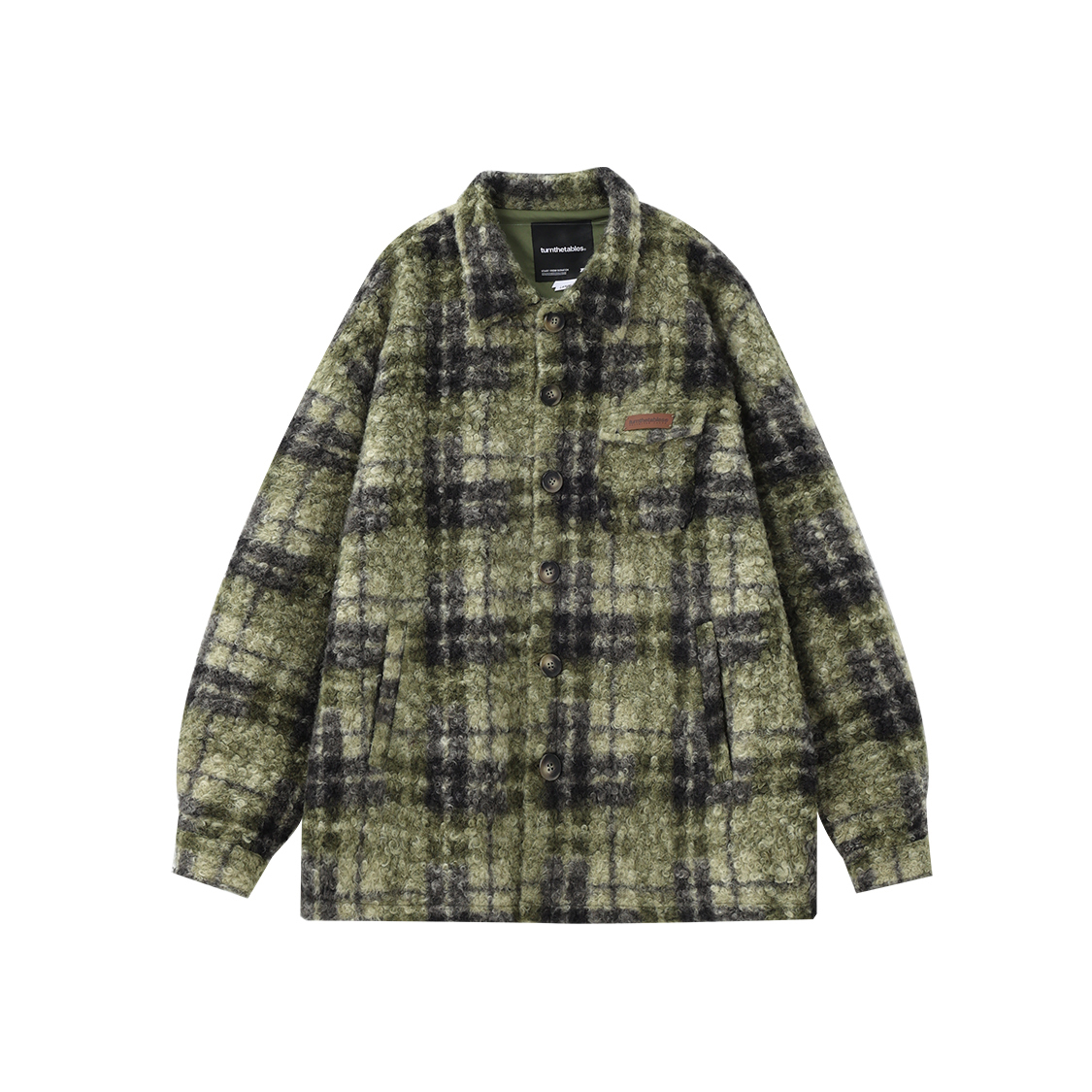 

Курка унисекс TURNTHETABLES, зеленая клетка, Зеленый, Курка унисекс TURNTHETABLES, зеленая клетка