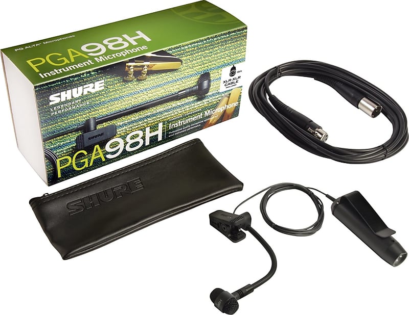 

Микрофон Shure PGA98H-XLR Cardioid Condenser Gooseneck Instrument Mic with 15' XLR Cable