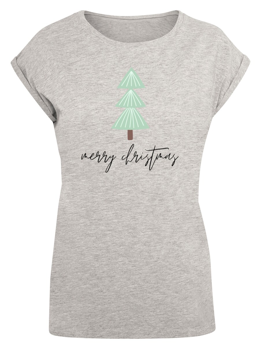 

Рубашка F4NT4STIC Merry Christmas Weihnachten, пятнистый серый
