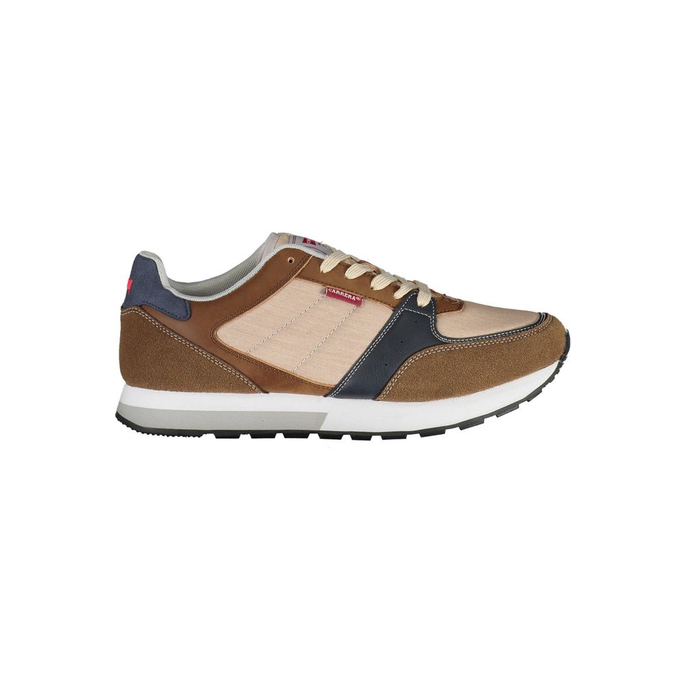 

Коричневые мужские кроссовки из эко-кожи Carrera