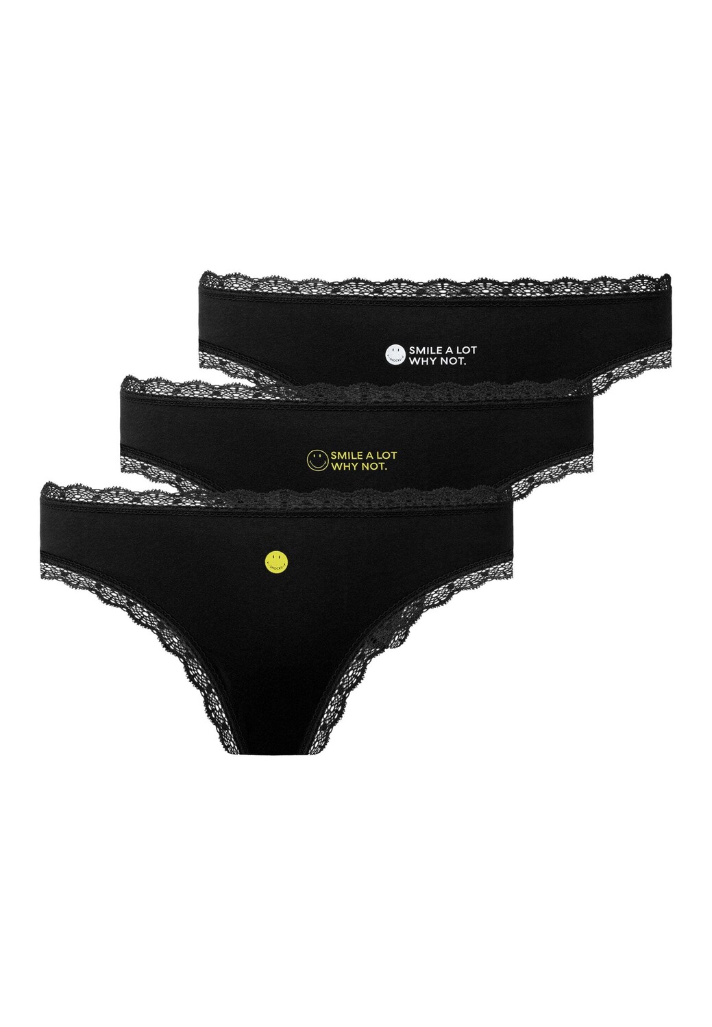 

Стринги SNOCKS SMILEY X SNOCKS Tanga 3 шт, цвет SMILEY