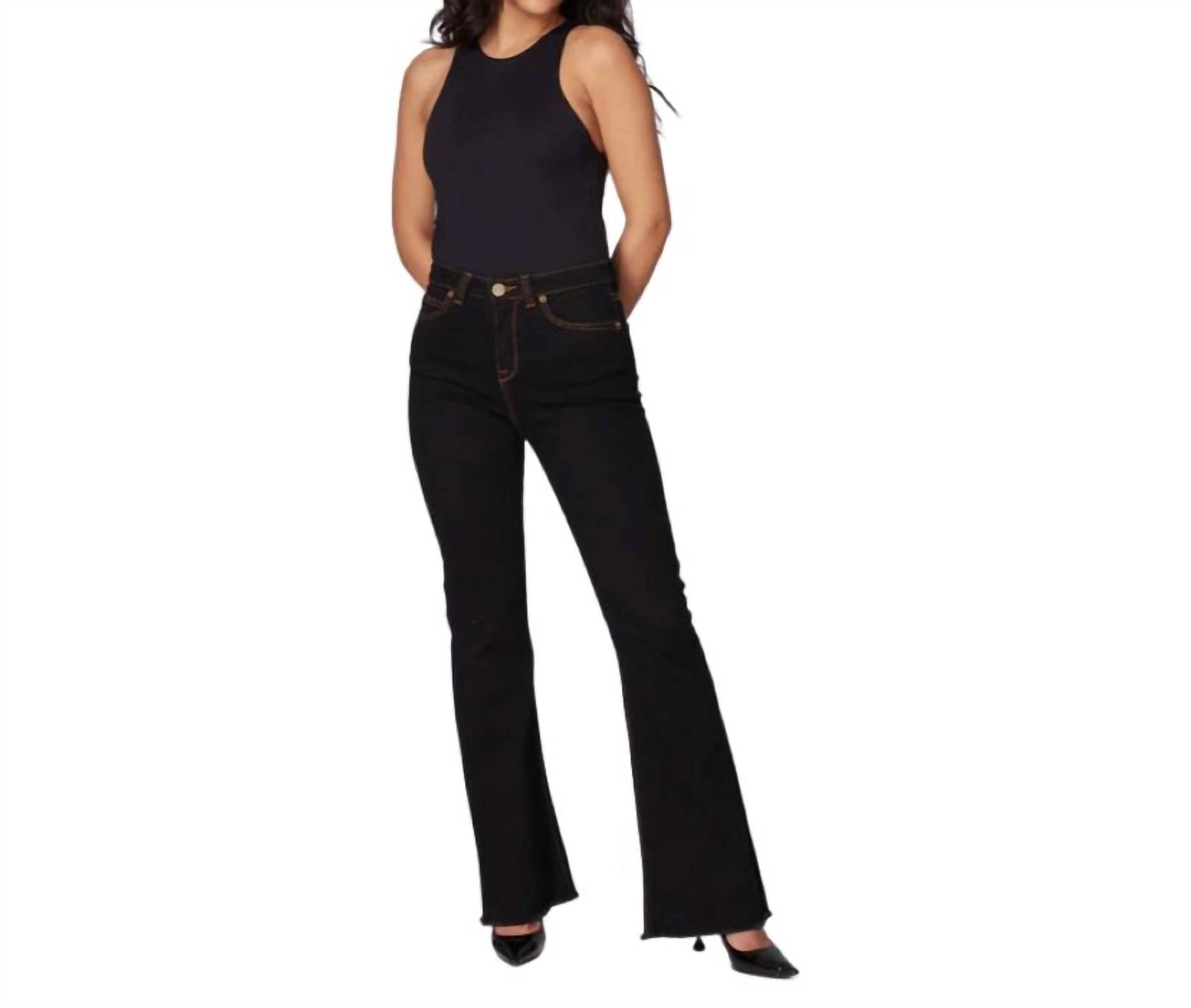 

Джинсы Alice High Rise Flare в цвете Forever Black Lola Jeans