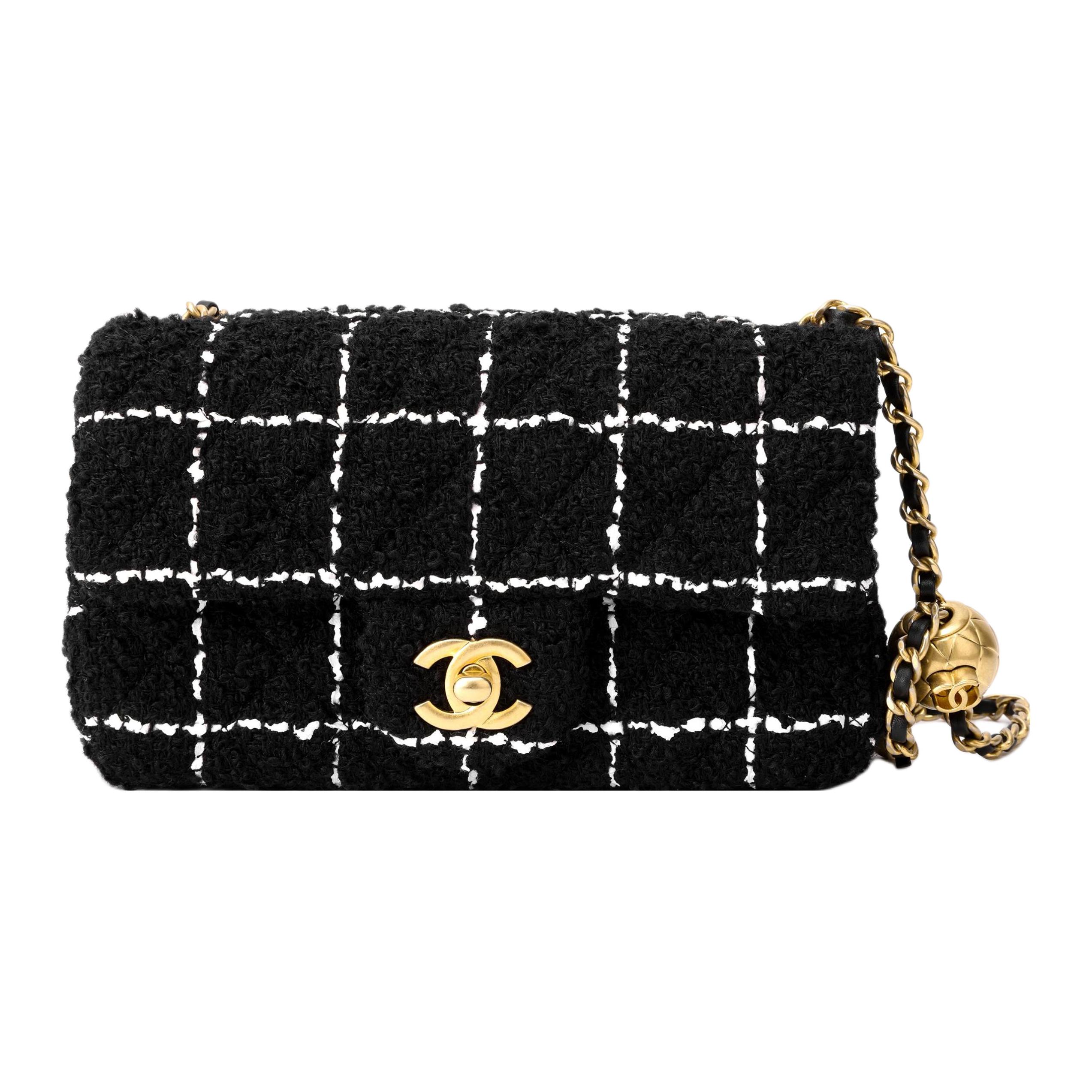 

CHANEL Классическая сумка-конверт из мягкого шерстяного твида с клапаном, сумка-конверт, сумка через плечо, мини-сумка для женщин, черная
