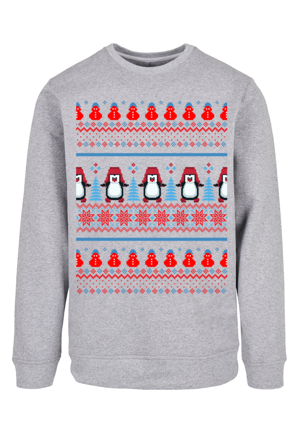 

Пуловер F4NT4STIC Sweatshirt Christmas Pinguin Muster, цвет grau meliert