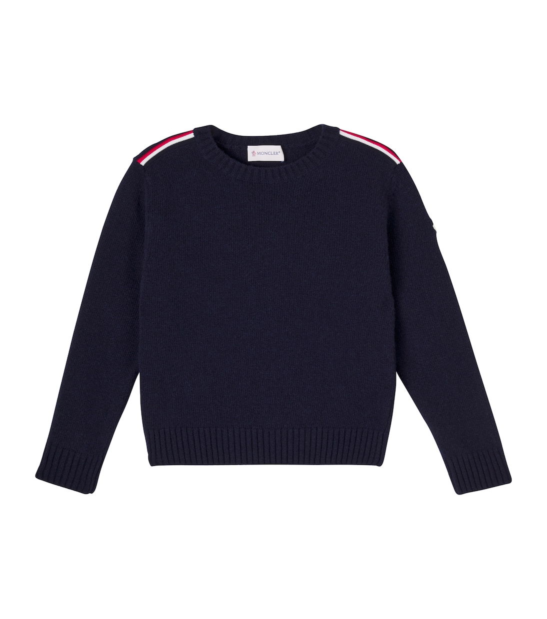 

Свитер из чистой шерсти Moncler Enfant, темно-синий