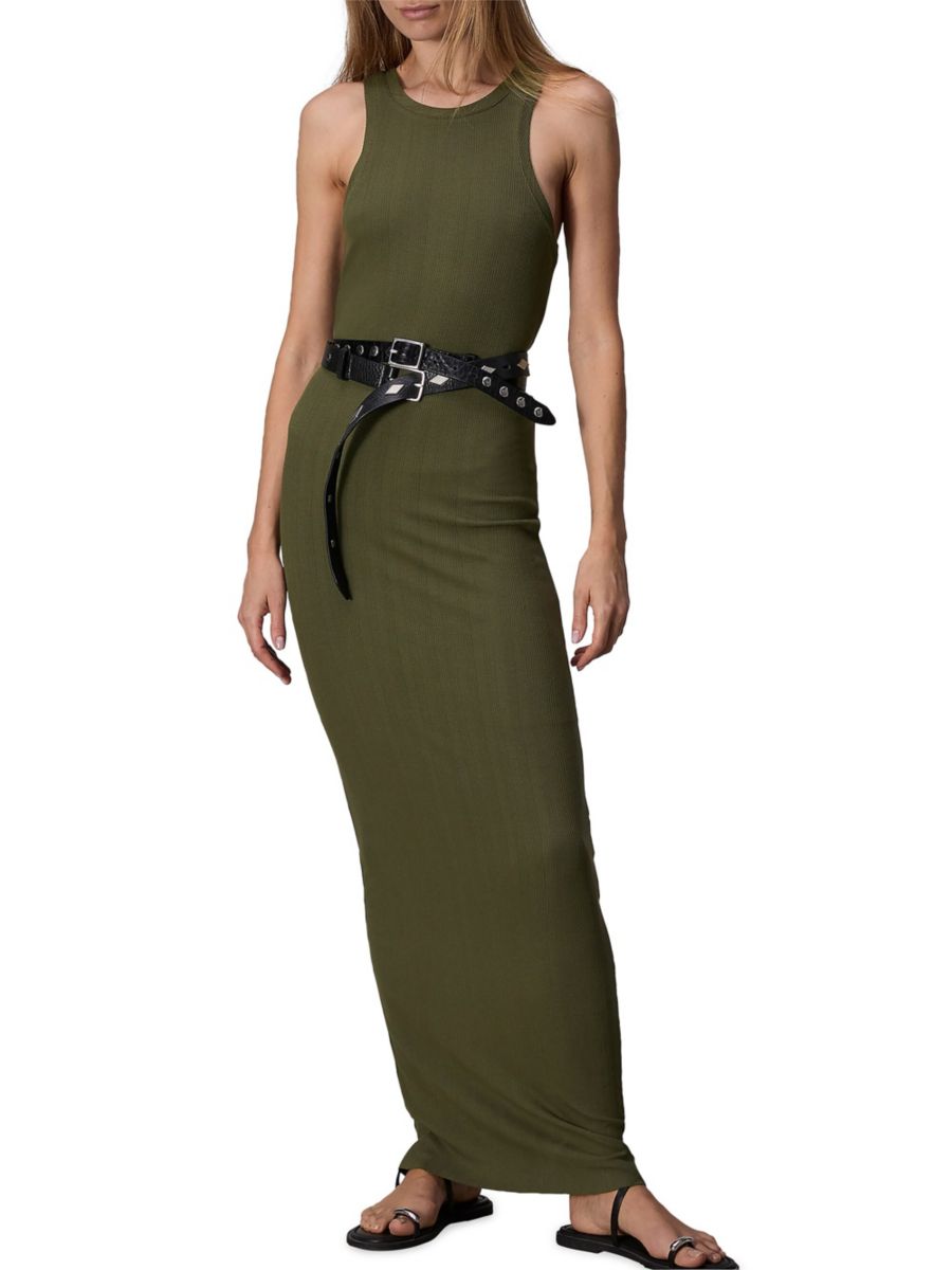 

Платье-макси Luca Rib Tank rag & bone, цвет Dark Olive