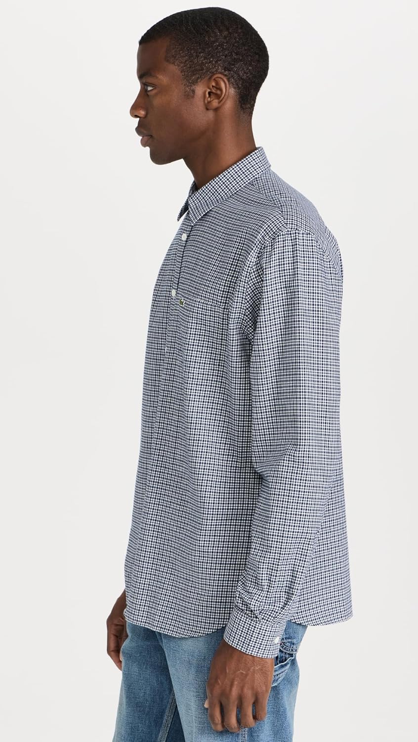 Рубашка Lacoste, мужская, с клетчатым воротником, Abimes/Multico — фото 4