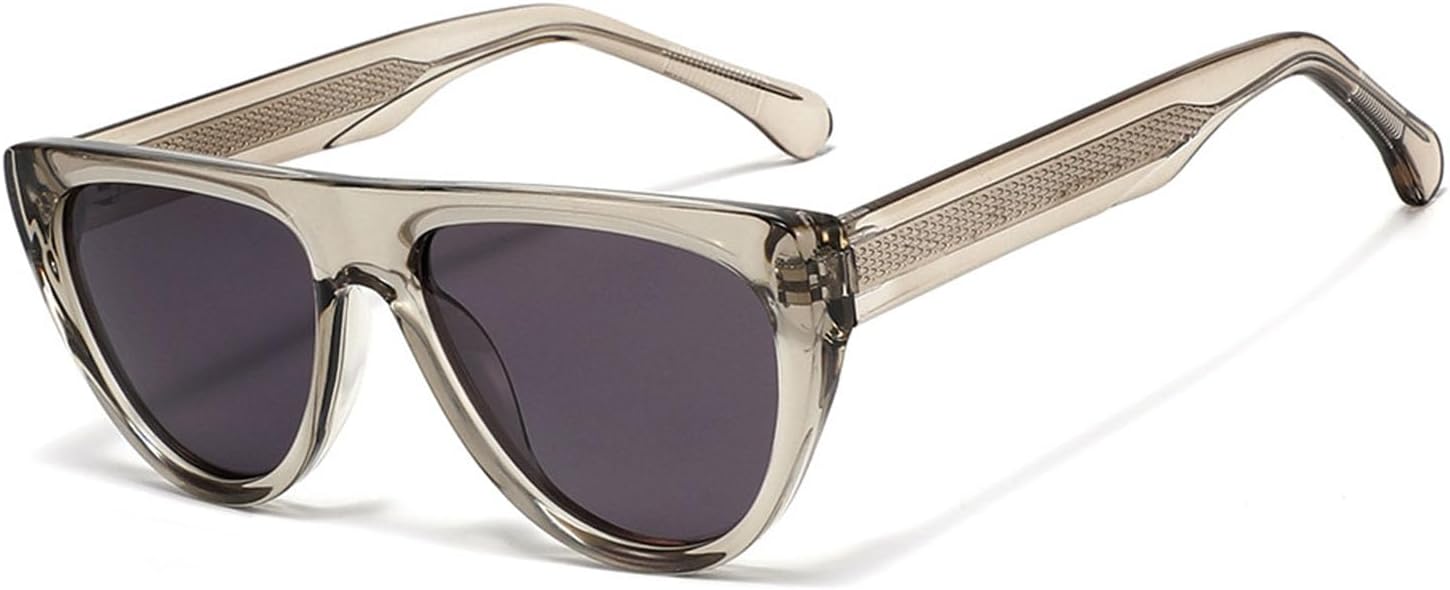 

Поляризованные квадратные солнцезащитные очки TR90 для женщин - ретро-оправа с плоским верхом, защита от УФ-излучения UV400 для вождения, цвет "рыбалка", коричневый, 1 Bubmari, Brown