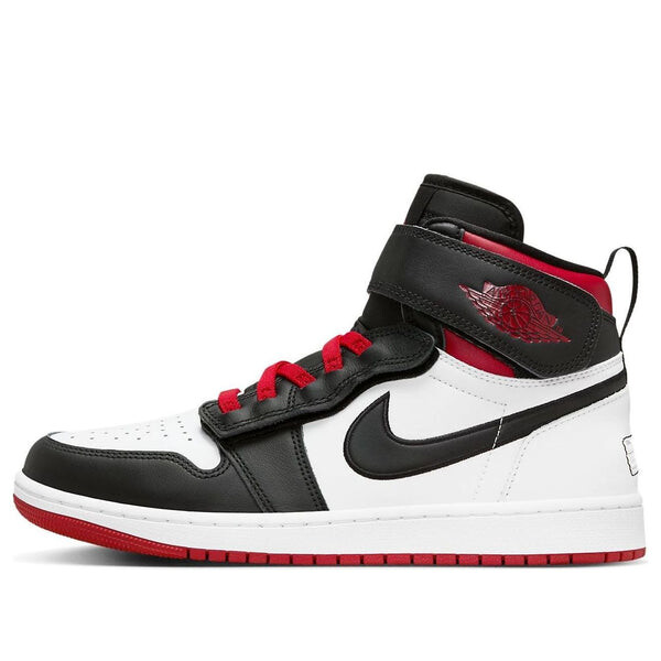 

Кроссовки Air Jordan 1 HI Flyease 'Black Gym Red White', черный
