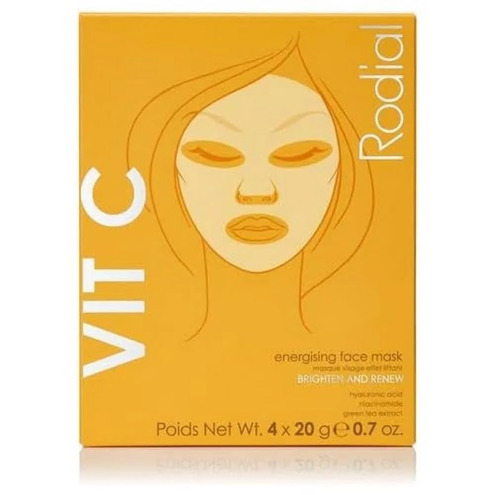 Тканевая маска Rodial — Энергетические тканевые маски с витамином С, ,67 жидких унций (упаковка из ) . ( .), Green