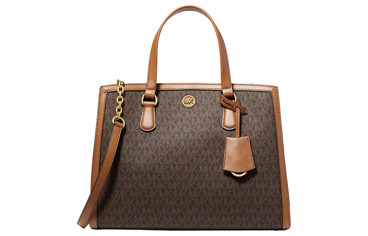 

Сумка через плечо Chantal из смесовых волокон, женская сумка среднего размера, темно-коричневая/желто-коричневая MICHAEL KORS