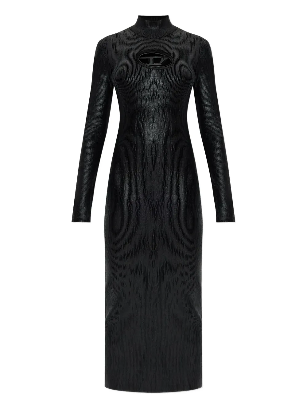 

Платье в рубчик с логотипом DIESEL, черный