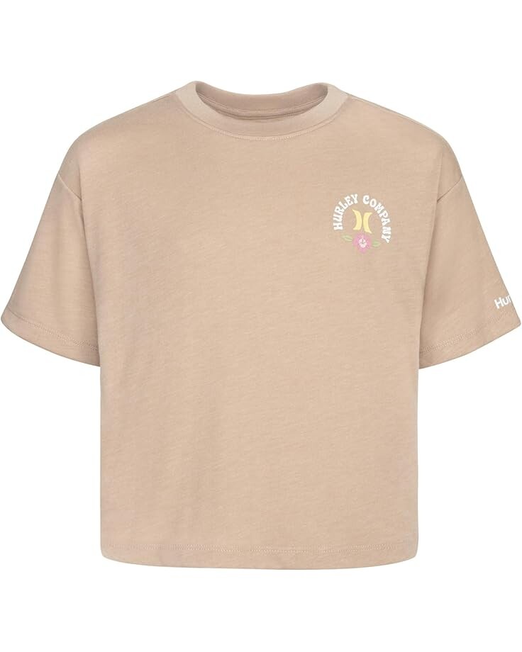 

Футболка Hurley Kids Flower Power Boxy Tee, цвет Timeless Taupe Heather