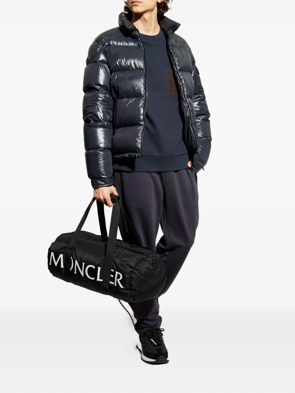 

Спортивные брюки с нашивкой-логотипом MONCLER, синий