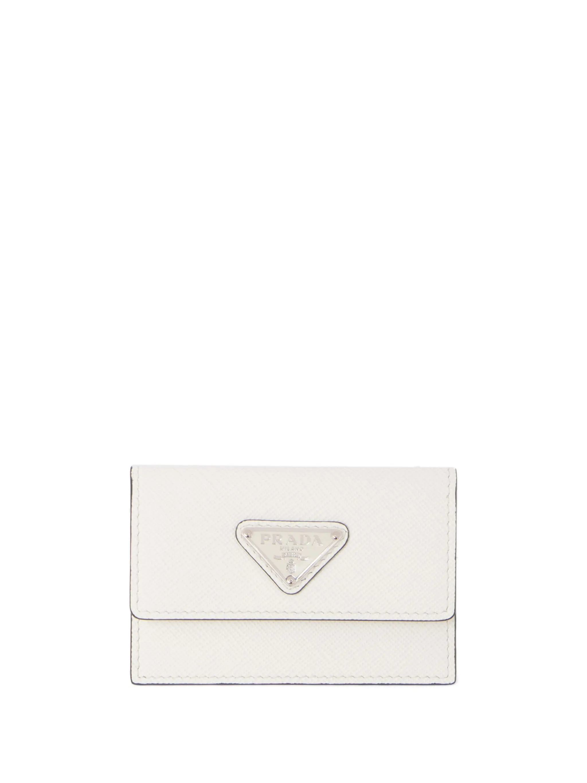 

Картхолдер из сафьяновой кожи Prada, белый