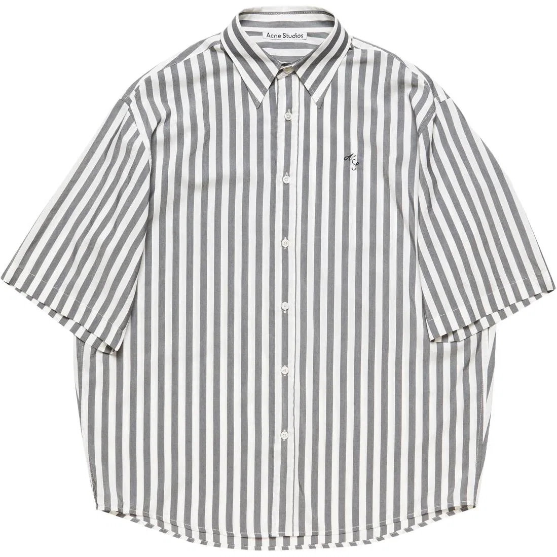 Рубашка на пуговицах Stripe Button Up Shirt Acne Studios, Black/White
