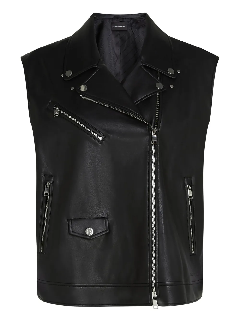

Жилет из искусственной кожи KARL LAGERFELD, черный