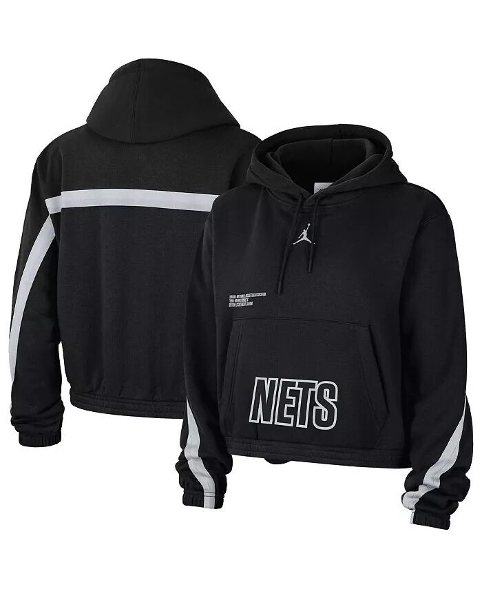 

Женский черный пуловер с капюшоном Brooklyn Nets Courtside Statement Edition Jordan