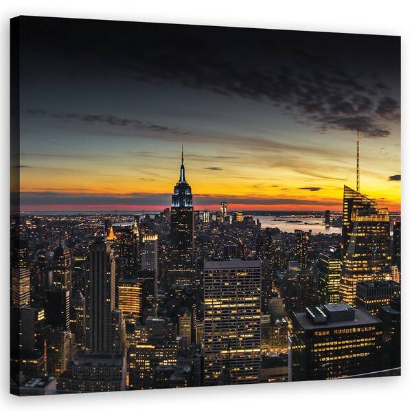 

Картина на холсте Feeby New York City Panorama, оранжевый