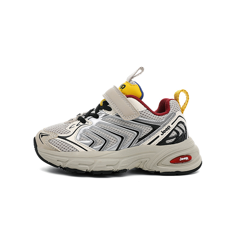 

Кроссовки для бега низкие детские Cushioning Rebound Breathable Slip Resistant Jeep, бежевый хаки