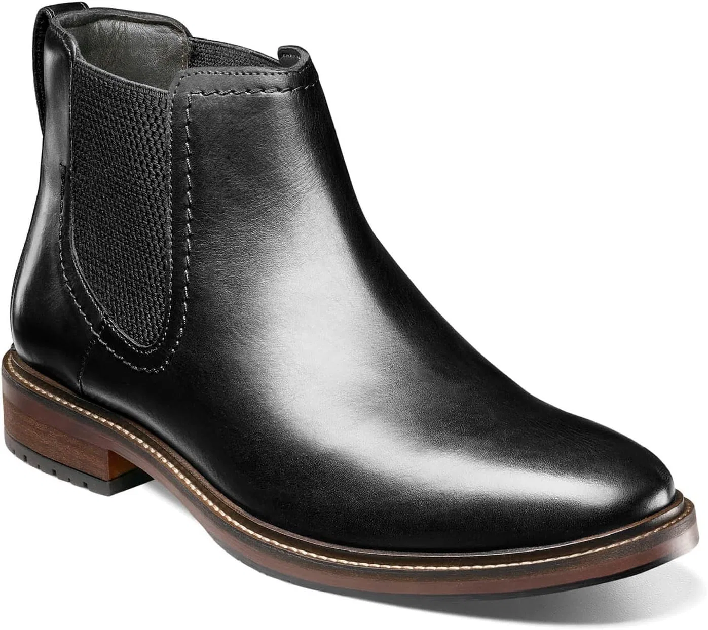 Мужские ботинки Florsheim Forge с гладким носком и эластичной вставкой, модель «челси», Black