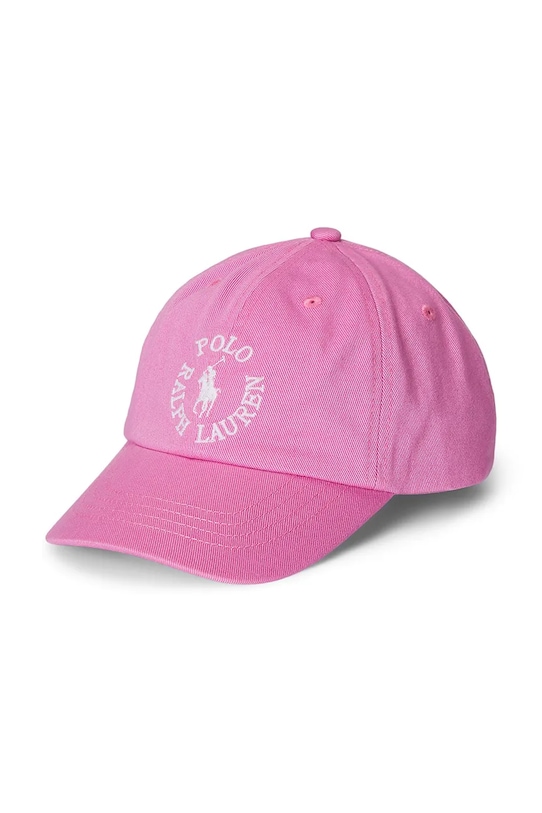 

Детская хлопковая кепка с козырьком Polo Ralph Lauren, розовый