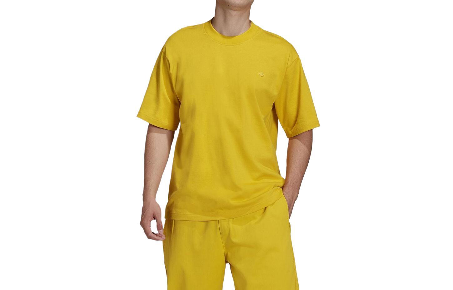 Adidas Футболка унисекс желтая — фото 3