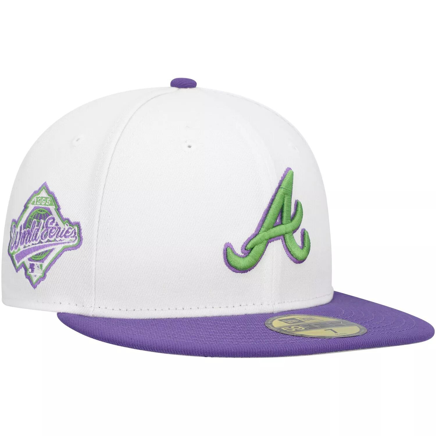 

Мужская облегающая шляпа New Era White Atlanta Braves 59FIFTY