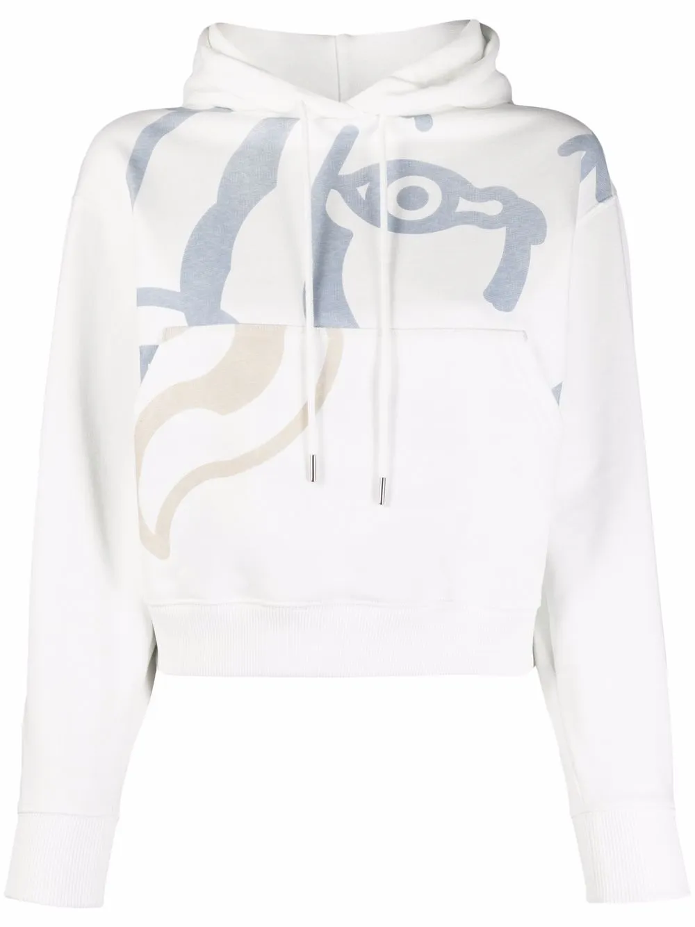 

Худи с графичным принтом KENZO, белый